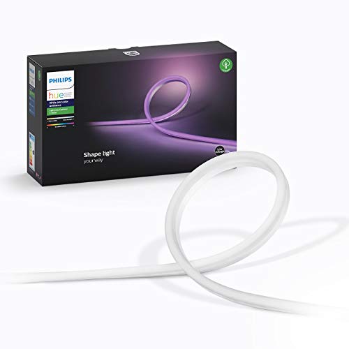 Philips Hue White & Col. Amb. Outdoor Lightstrip 5m, 1650 lm, dimmbar, 16 Mio. Farben, steuerbar via App, kompatibel mit Amazon Alexa (Echo, Echo Dot) - EDV-Guru (Guru e.U.)