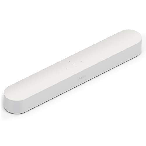 Sonos Beam Smart Soundbar, weiß – Kompakte TV Soundbar für Fernsehen & Musikstreaming mit WLAN, Alexa Sprachsteuerung, Google Assistant & HDMI ARC - AirPlay kompatibler Musik- & TV Lautsprecher - EDV-Guru (Guru e.U.)