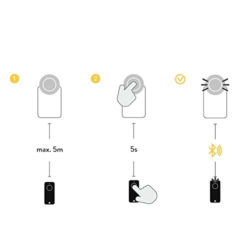 Nuki Fob, elektrischer Türöffner, Sperren auf Knopfdruck, Erweiterung für Nuki Smart Lock, elektronisches Türschloss, automatischer Türöffner, Bluetooth Schlüsselanhänger, Nuki Smart Home - EDV-Guru (Guru e.U.)