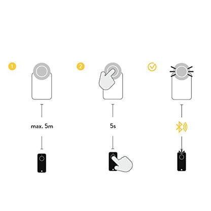 Nuki Fob, elektrischer Türöffner, Sperren auf Knopfdruck, Erweiterung für Nuki Smart Lock, elektronisches Türschloss, automatischer Türöffner, Bluetooth Schlüsselanhänger, Nuki Smart Home - EDV-Guru (Guru e.U.)