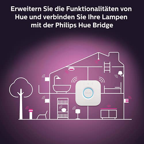 Philips Hue White & Col. Amb. E27 LED Lampe 2-er Starter Set inkl. Smart Button, 16 Mio. Farben, dimmbar steuerbar via App, kompatibel mit Amazon Alexa (Echo, Echo Dot) - EDV-Guru (Guru e.U.)