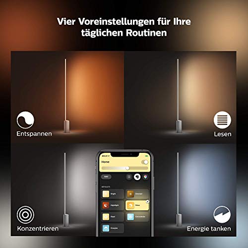 Philips Hue White & Col. Amb. LED Stehleuchte Signe, dimmbar, 16 Mio. Farben, steuerbar via App, kompatibel mit Amazon Alexa (Echo, Echo Dot) - EDV-Guru (Guru e.U.)