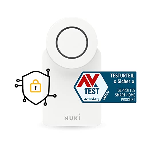 Nuki Smart Lock 3.0, smartes Türschloss für schlüssellosen Zutritt ohne Umbau, nachrüstbares elektronisches Türschloss, AV-TEST-zertifiziert, weiß - EDV-Guru (Guru e.U.)