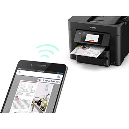 Epson Workforce Pro WF-4830DTWF 4-in-1 Business Tintenstrahl-Multifunktionsgerät (Drucker, Scanner, Kopierer, Fax, ADF, WiFi, Ethernet, NFC, Full-Duplex, Einzelpatronen, DIN A4) schwarz - EDV-Guru (Guru e.U.)