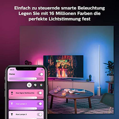 Philips Hue White & Col. Amb. LED Stehleuchte Signe, dimmbar, 16 Mio. Farben, steuerbar via App, kompatibel mit Amazon Alexa (Echo, Echo Dot) - EDV-Guru (Guru e.U.)