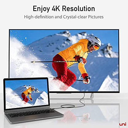 uni USB C auf HDMI Kabel 4K [Geflochten, Aluminiumlegierung] USB Typ C auf HDMI Kabel (Thunderbolt 3 kompatibel) kompatibel mit iPad Pro/Air, MacBook, Galaxy, Huawei P40 u.s.w - 1,8m - EDV-Guru (Guru e.U.)