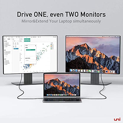 uni USB C auf HDMI Kabel 4K [Geflochten, Aluminiumlegierung] USB Typ C auf HDMI Kabel (Thunderbolt 3 kompatibel) kompatibel mit iPad Pro/Air, MacBook, Galaxy, Huawei P40 u.s.w - 1,8m - EDV-Guru (Guru e.U.)