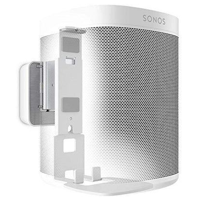 Vogels SOUND 4201 Lautsprecher Wandhalterung für Sonos One (SL) und Play:1, Max.5 kg, Neigbar -30°/+30°, Schwenkbar bis zu 70° (links/rechts), Weiß, 1 halterung - EDV-Guru (Guru e.U.)
