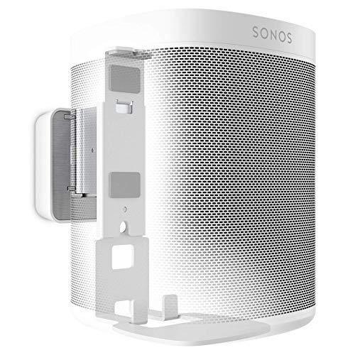 Vogels SOUND 4201 Lautsprecher Wandhalterung für Sonos One (SL) und Play:1, Max.5 kg, Neigbar -30°/+30°, Schwenkbar bis zu 70° (links/rechts), Weiß, 1 halterung - EDV-Guru (Guru e.U.)