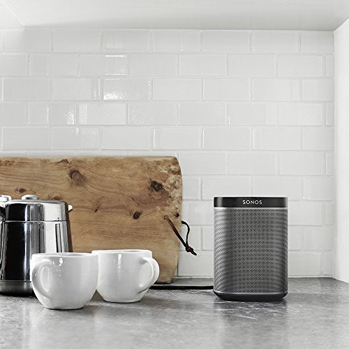 Sonos Play:1 Smart Speaker (Kompakter und kraftvoller WLAN Lautsprecher für unbegrenztes Musikstreaming – Feuchtigkeitsbeständiger Multiroom Lautsprecher) schwarz - EDV-Guru (Guru e.U.)