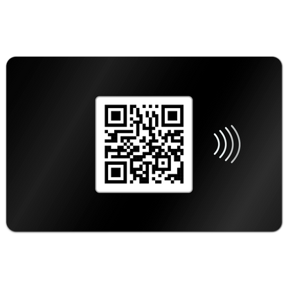 personalisierbare Metallvisitenkarte anthrazit-schwarz (mit Laser) - Digitale Visitenkarte - NFC - QR Code - EDV-Guru (Guru e.U.)